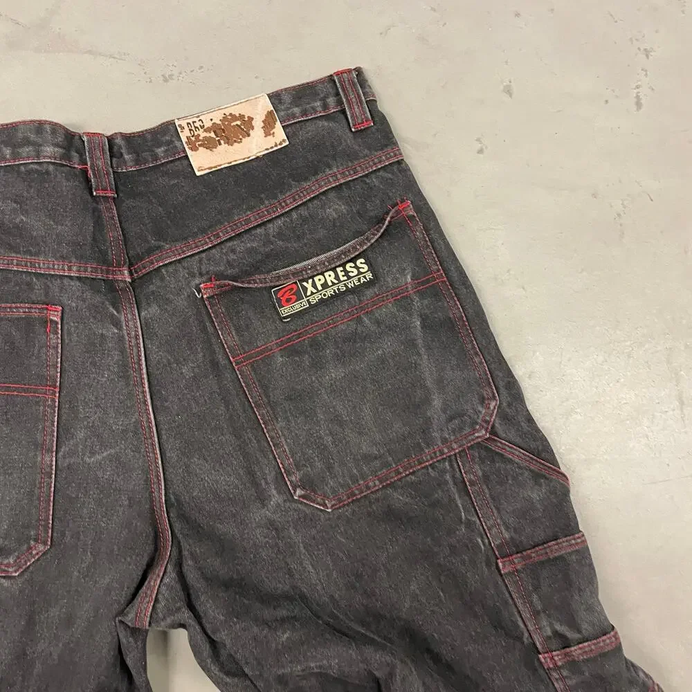 vintage baggy y2k Brooklyn express carpenter cargo jeans 38x32